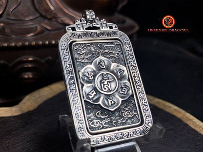 Amulette de protection tibétaine- Om Mani Padme Hum