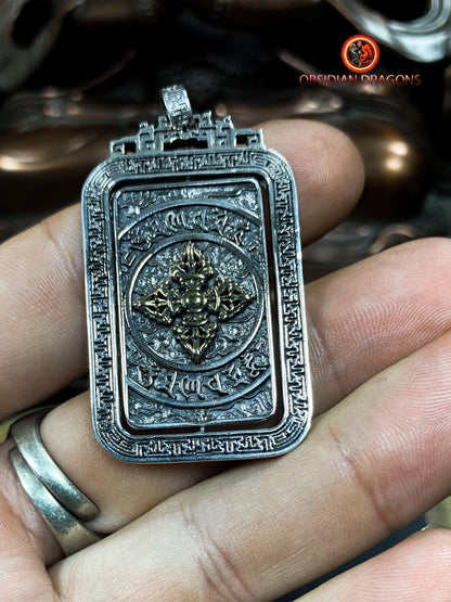 Amulette de protection tibétaine- Double dorje