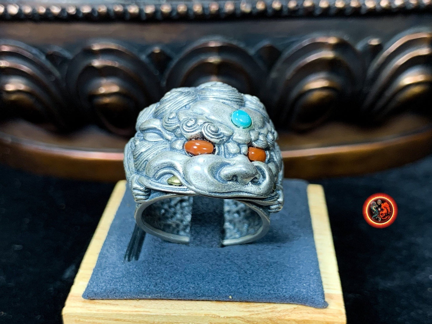 Bague lion chinois - protection Feng Shui