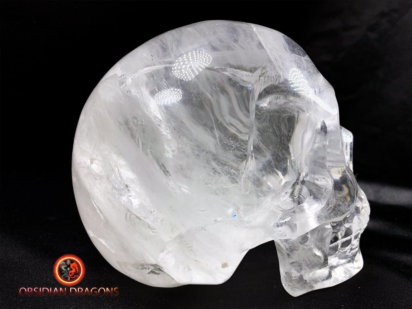 Rare grand crâne de Cristal artisanal