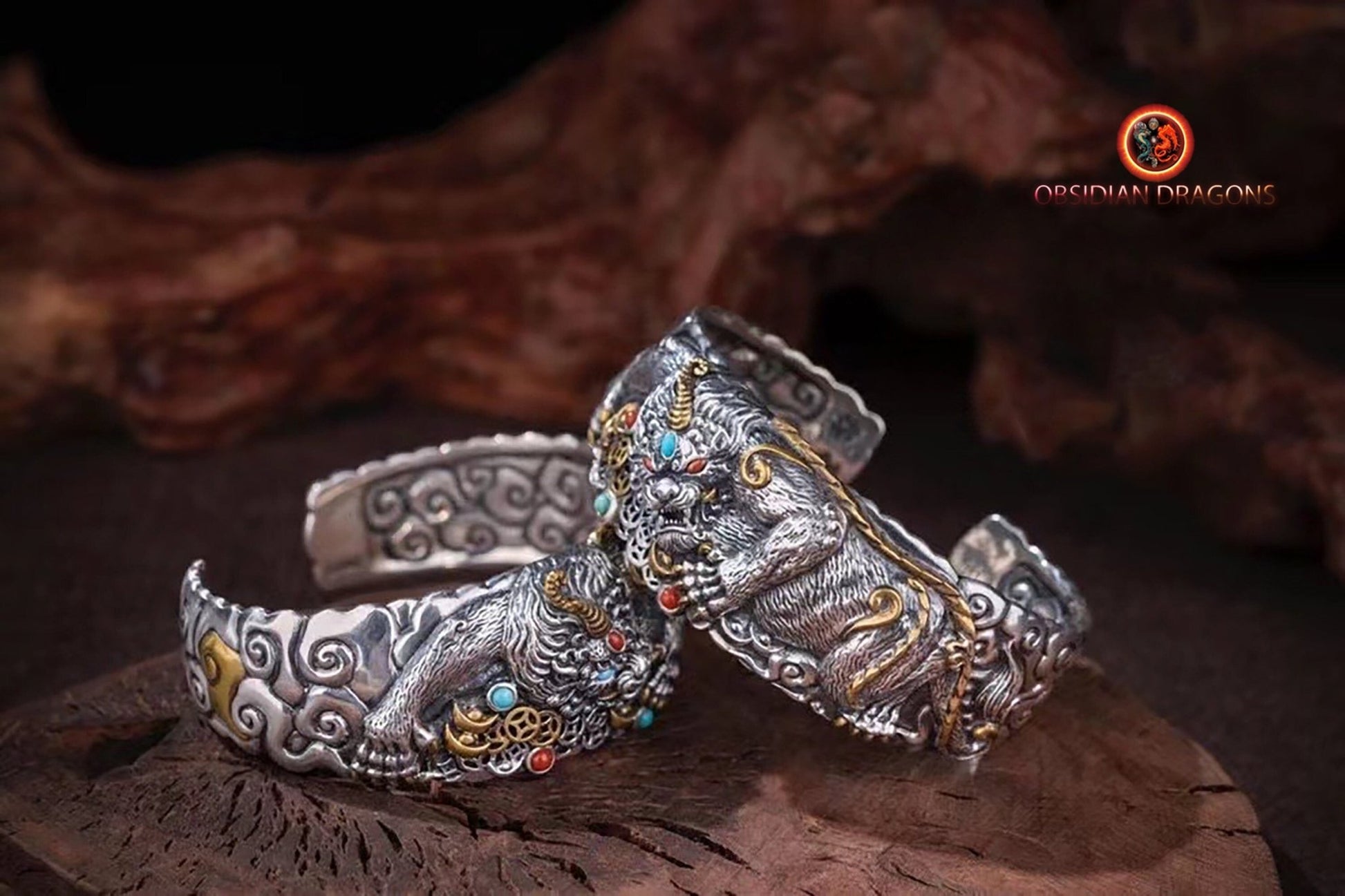 Bracelet Manchette Pixiu- Feng Shui- Bonne fortune