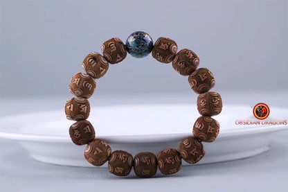 Bracelet mantra en santal rare- perle traditionnelle