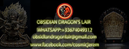 sphère en obsidienne oeil celeste de qualité A+. reflets argentées sur une face. - obsidian dragon