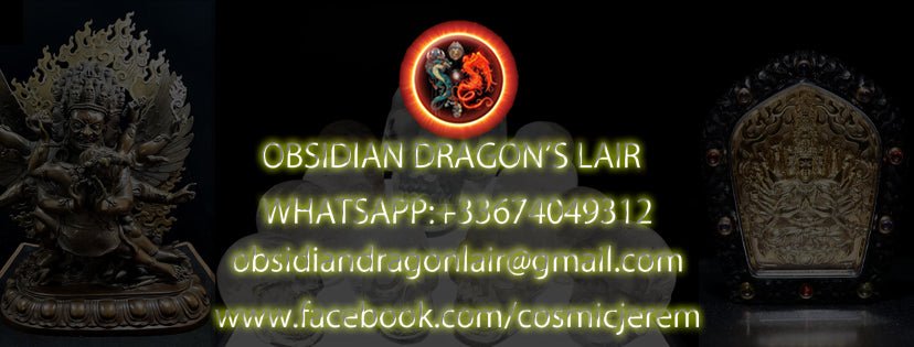 pendentif Exorciste Taoïste Zhong Kui. Obsidienne dorée qualité A+ - obsidian dragon