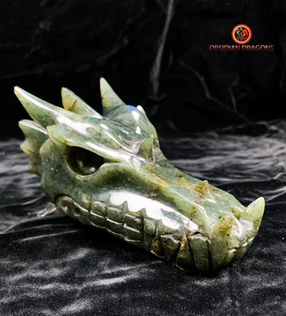 crâne de dragon- Labradorite- Artisanal et unique