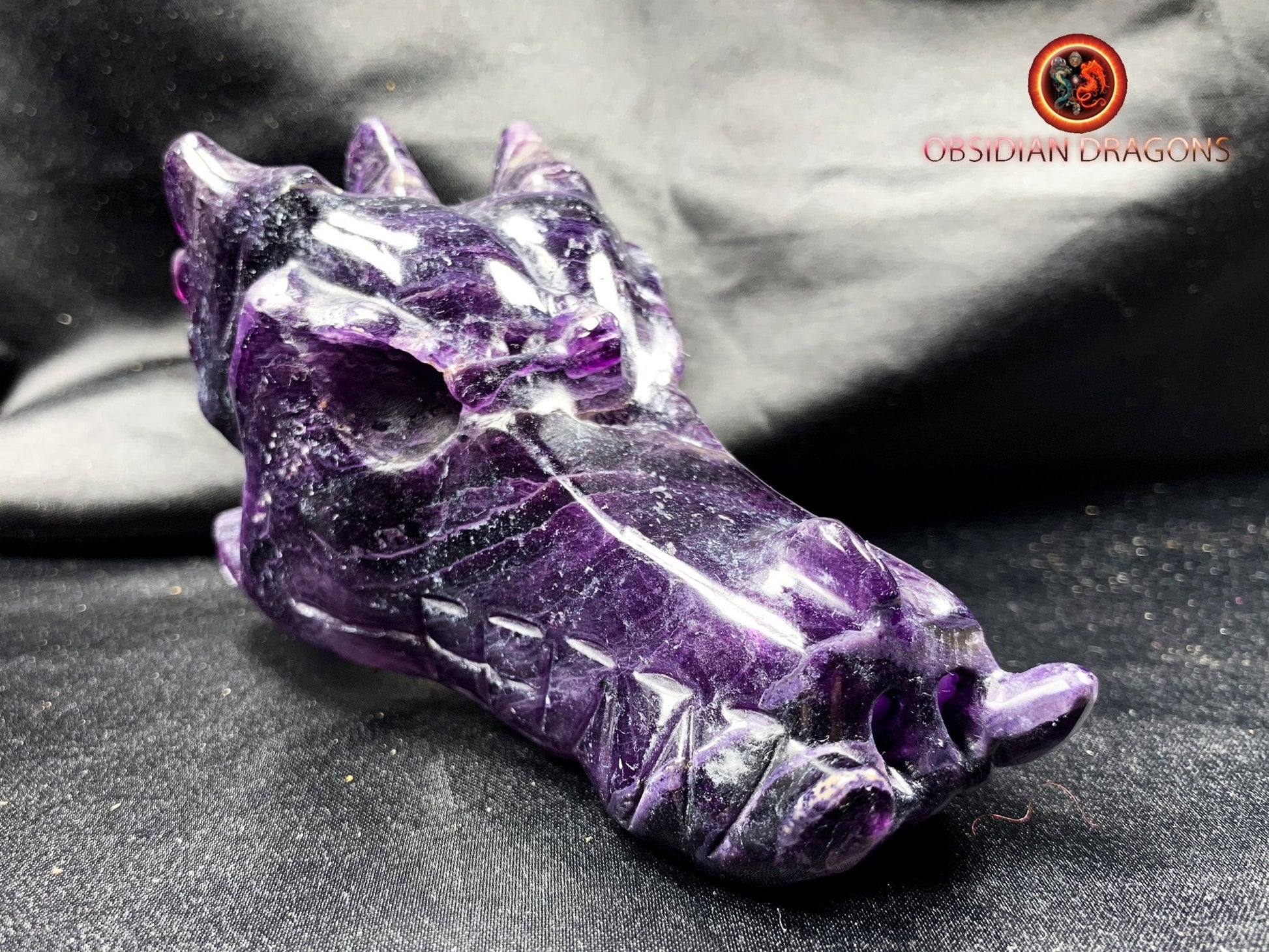 crâne de dragon- artisanal- fluorite- unique