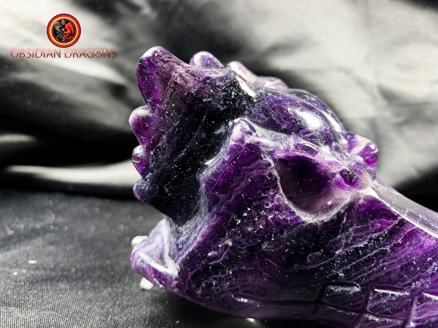 crâne de dragon- artisanal- fluorite- unique