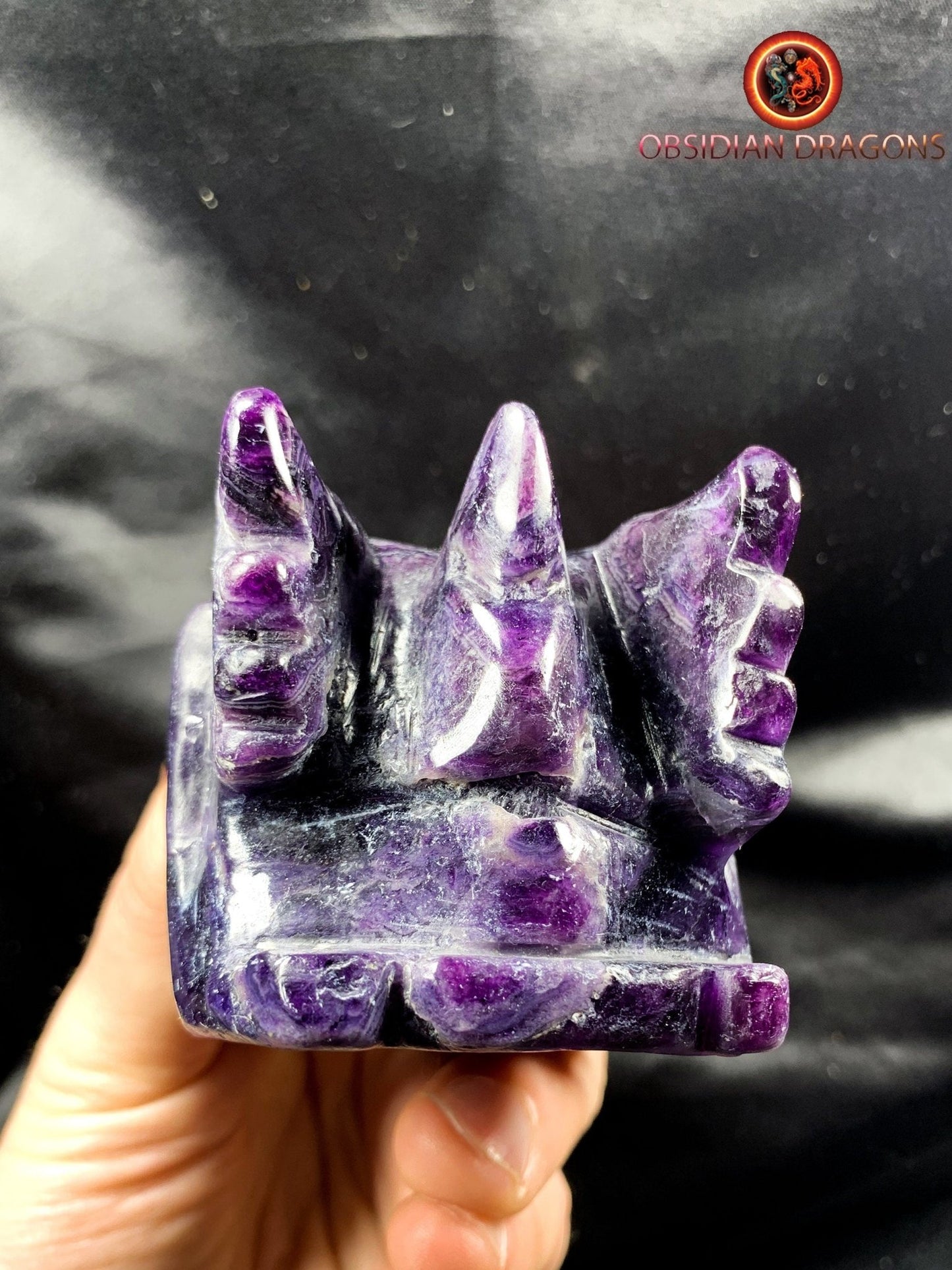 crâne de dragon- artisanal- fluorite- unique