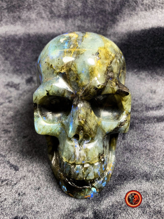 Crâne de cristal en labradorite- Unique et rare