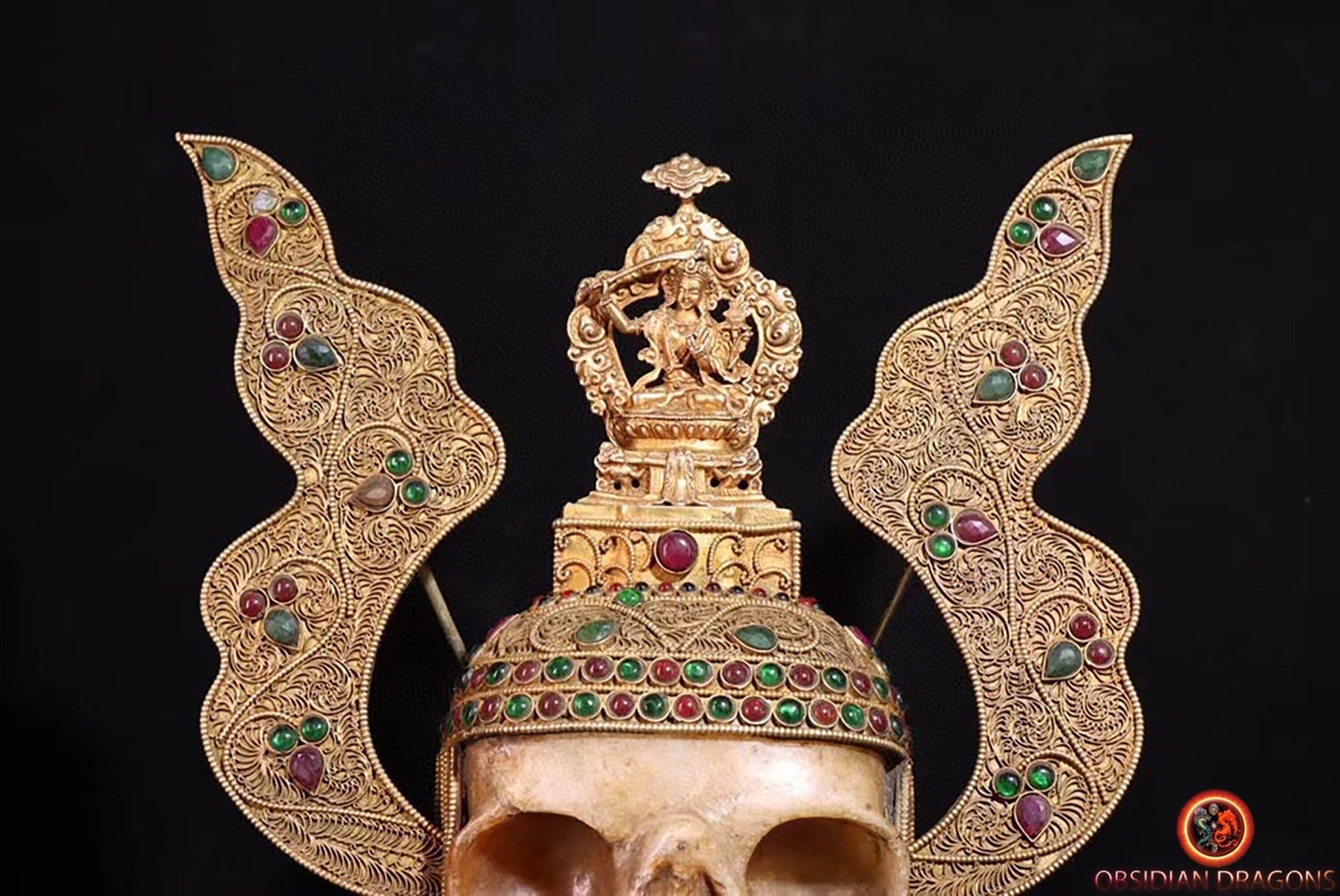 Crâne de cristal tibétain- Bodhisattva Manjushri