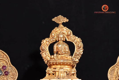 Crâne de cristal tibétain- Bouddha Sakyamuni