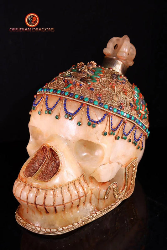 Gigantesque crâne de cristal tibétain- rituels tantriques