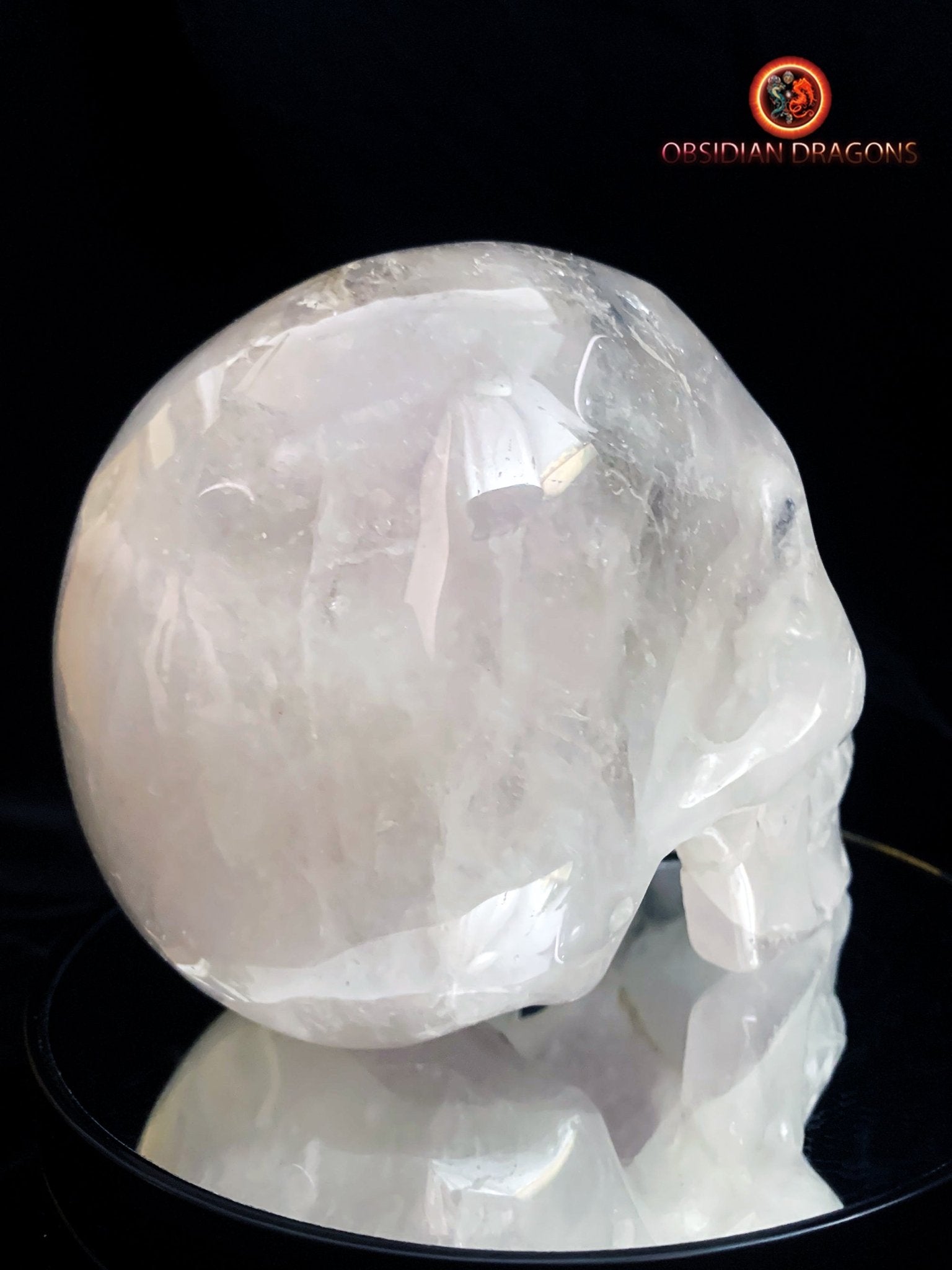 Grand crâne de cristal de roche- Himalaya- artisanal