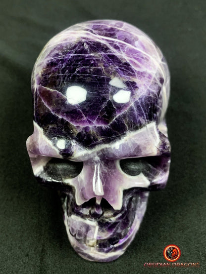 Grand crâne de cristal en améthyste- unique