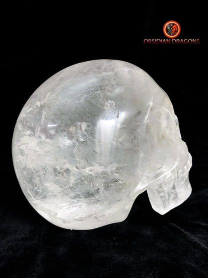 Grand crâne de cristal de roche himalayen- Unique