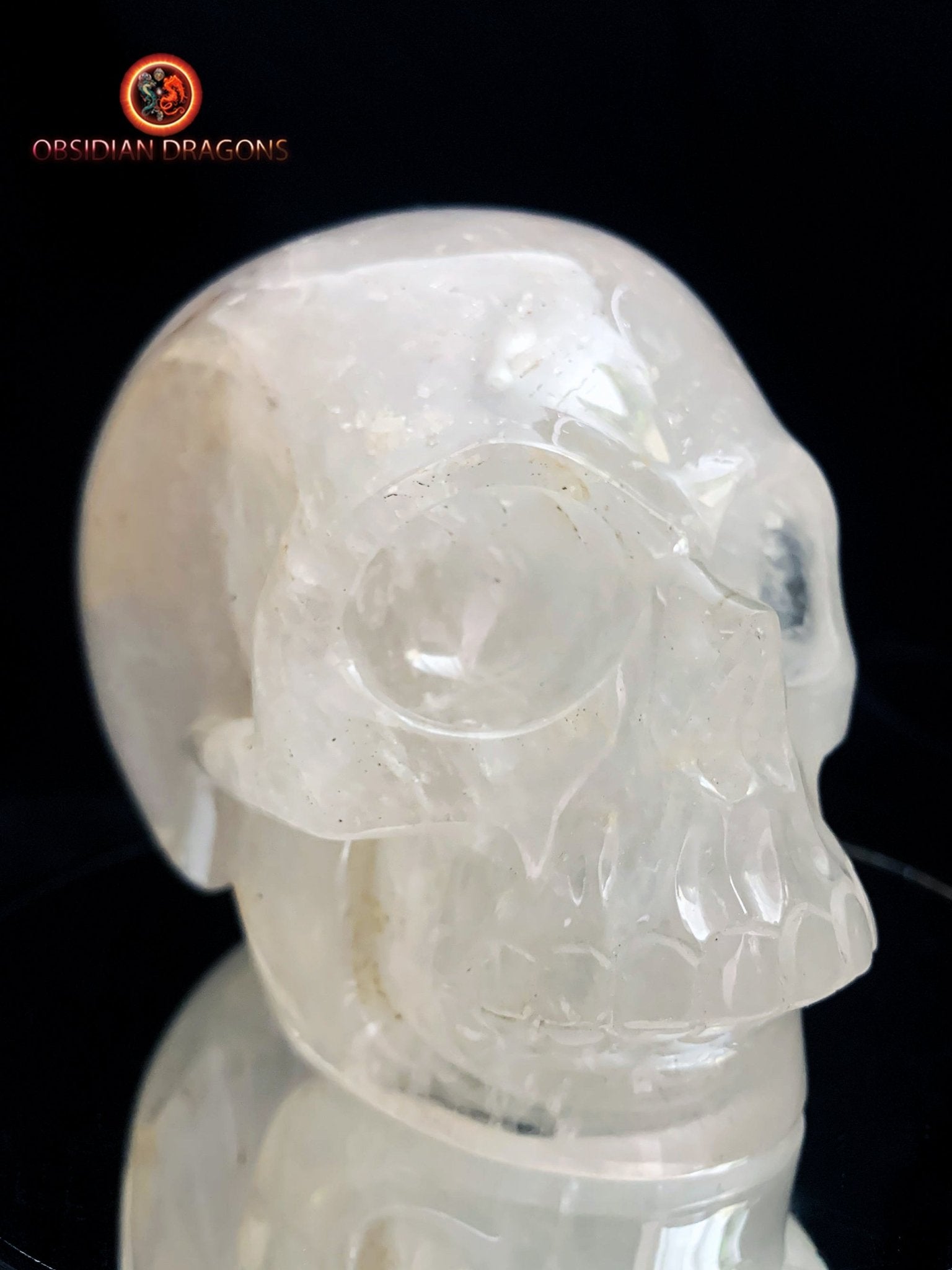 crâne de cristal de roche- Himalaya- artisanal