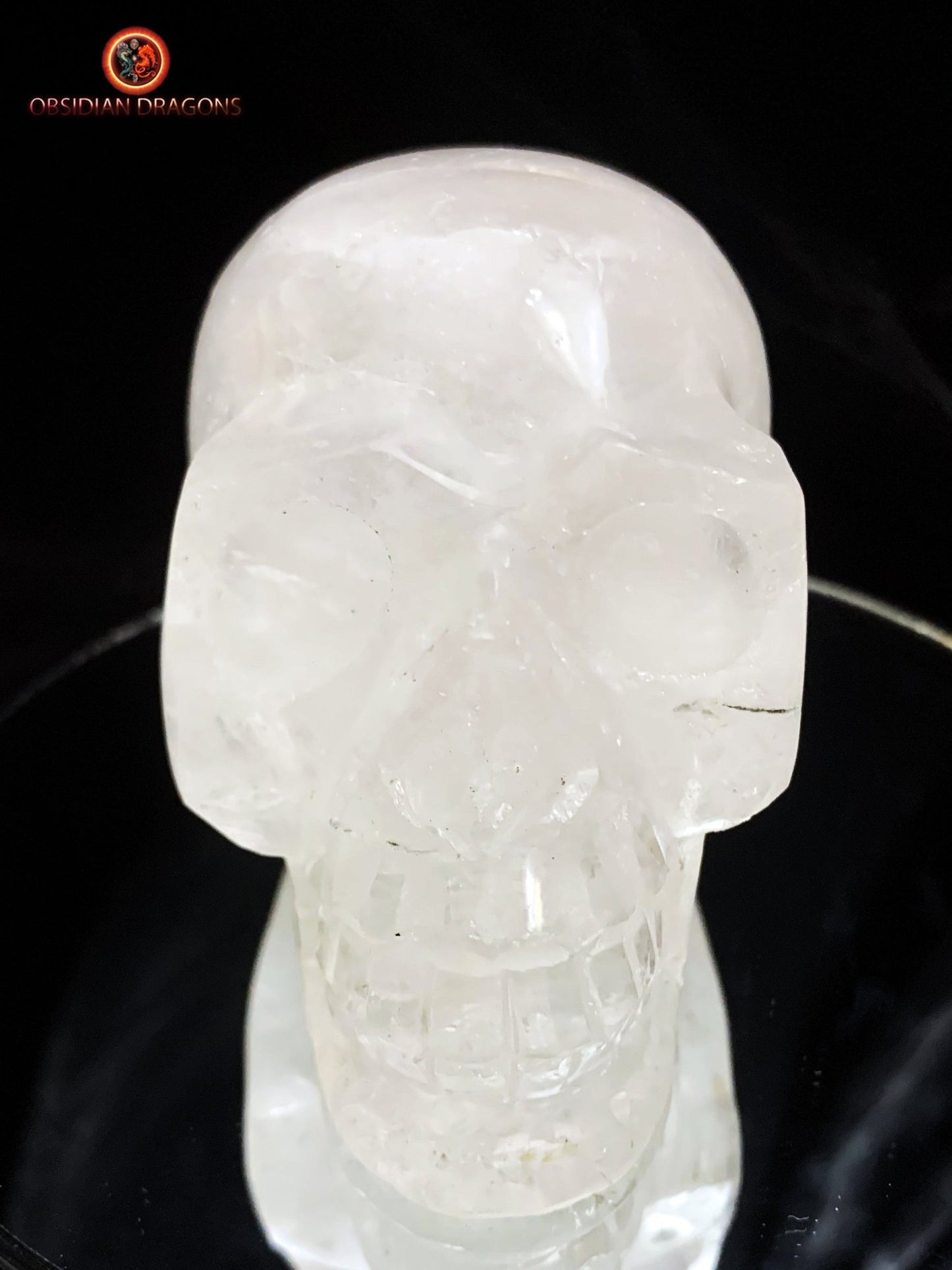 crâne de cristal unique- Himalaya- artisanal | obsidian dragons
