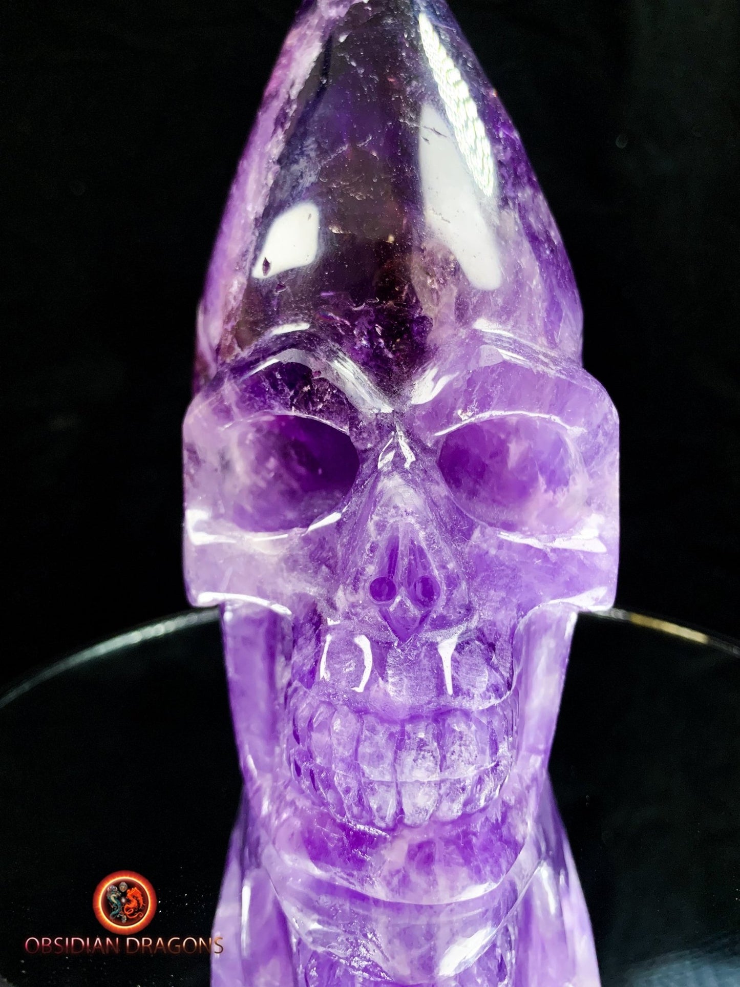 crâne de cristal en amétrine- Connexion Akashique