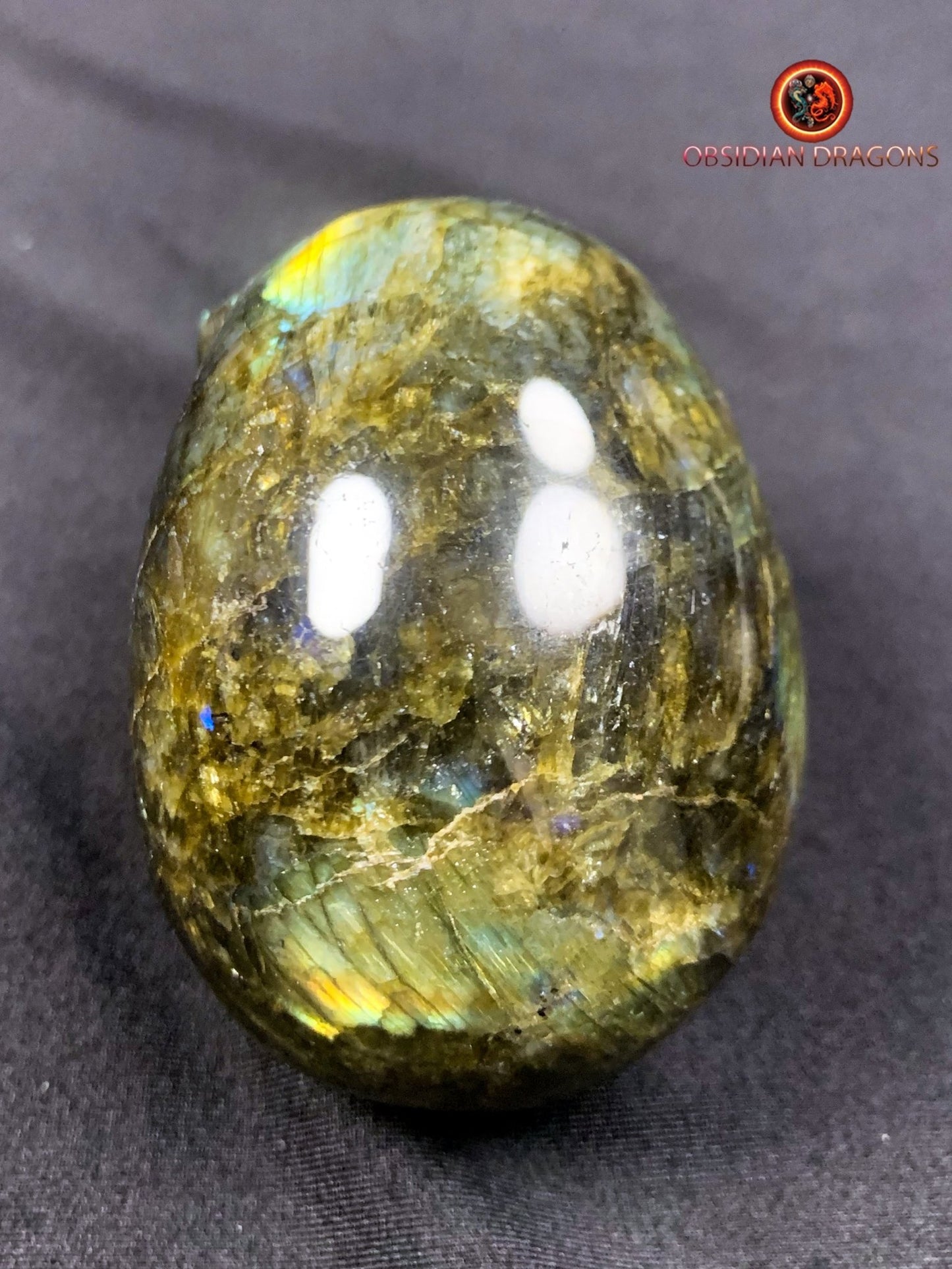 crâne de cristal en labradorite- artisanal