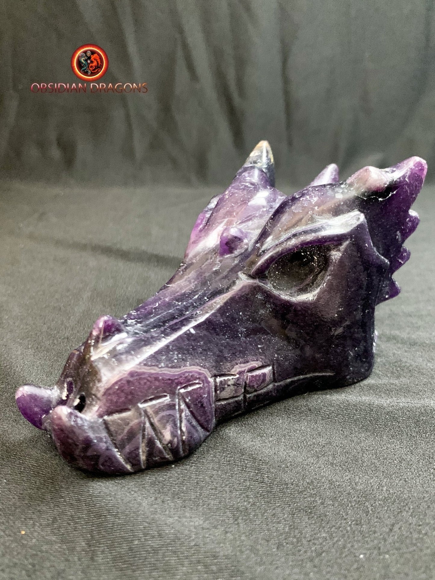 crâne de dragon- artisanal- fluorite- unique