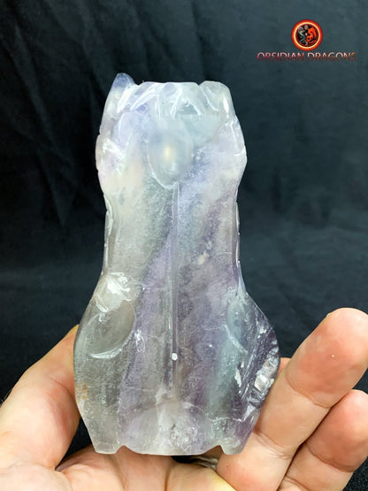 crâne de dragon- artisanal- fluorite- unique