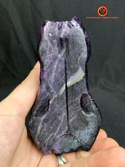 crâne de dragon- artisanal- fluorite- unique