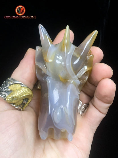 Crâne de dragon- Quartz- Méditation draconique | obsidian dragons