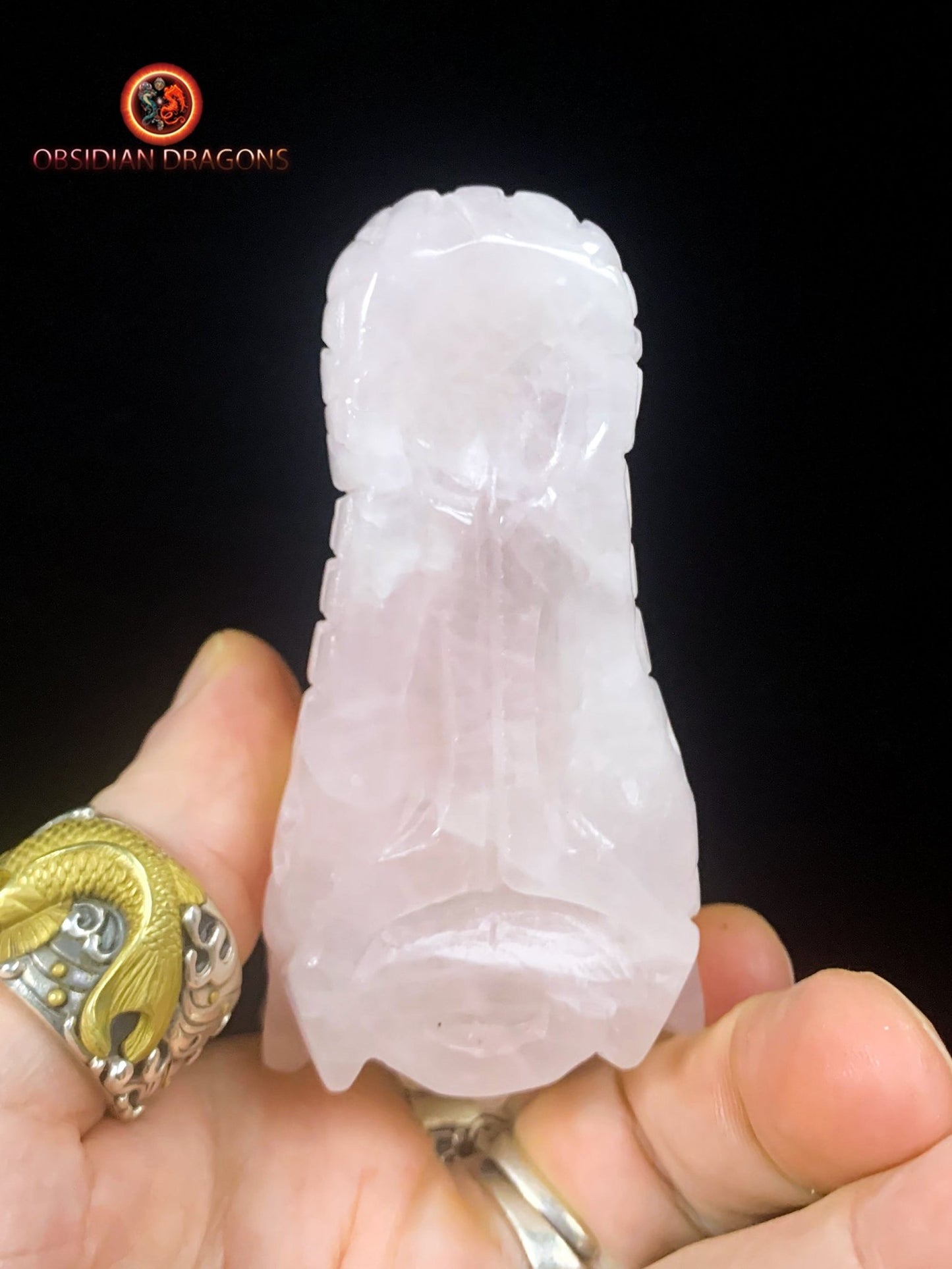 Crâne de dragon- Quartz rose- Authentique