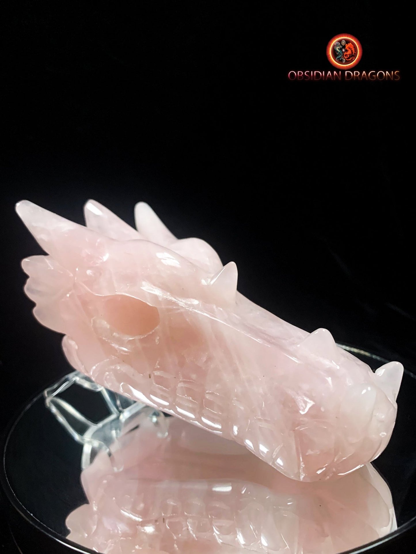 Crâne de dragon- Quartz rose- Unique