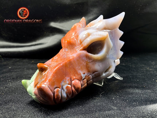 Crâne de dragon, tête de dragon, crâne de cristal, dragon skull, 