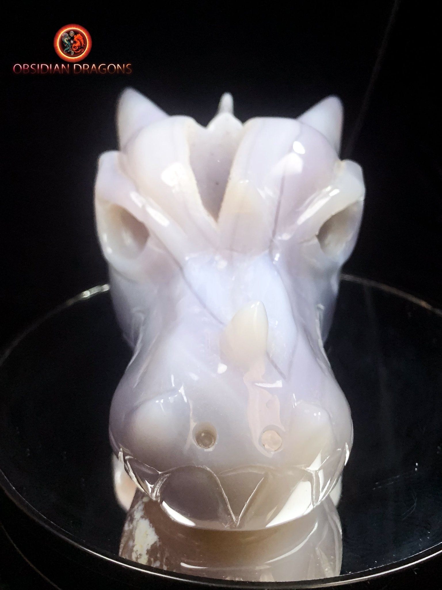 Crâne de dragon- Geode de quartz- Unique | obsidian dragons