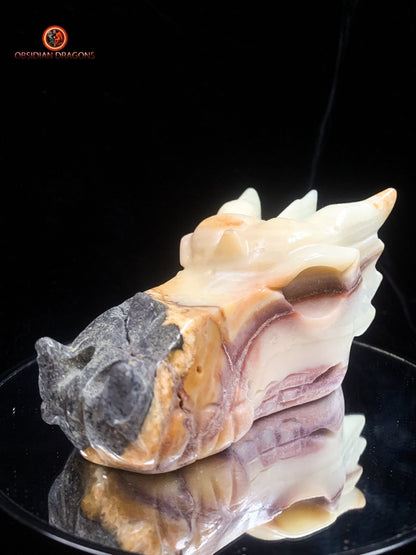Crâne de dragon- Aragonite- Artisanal | obsidian dragons