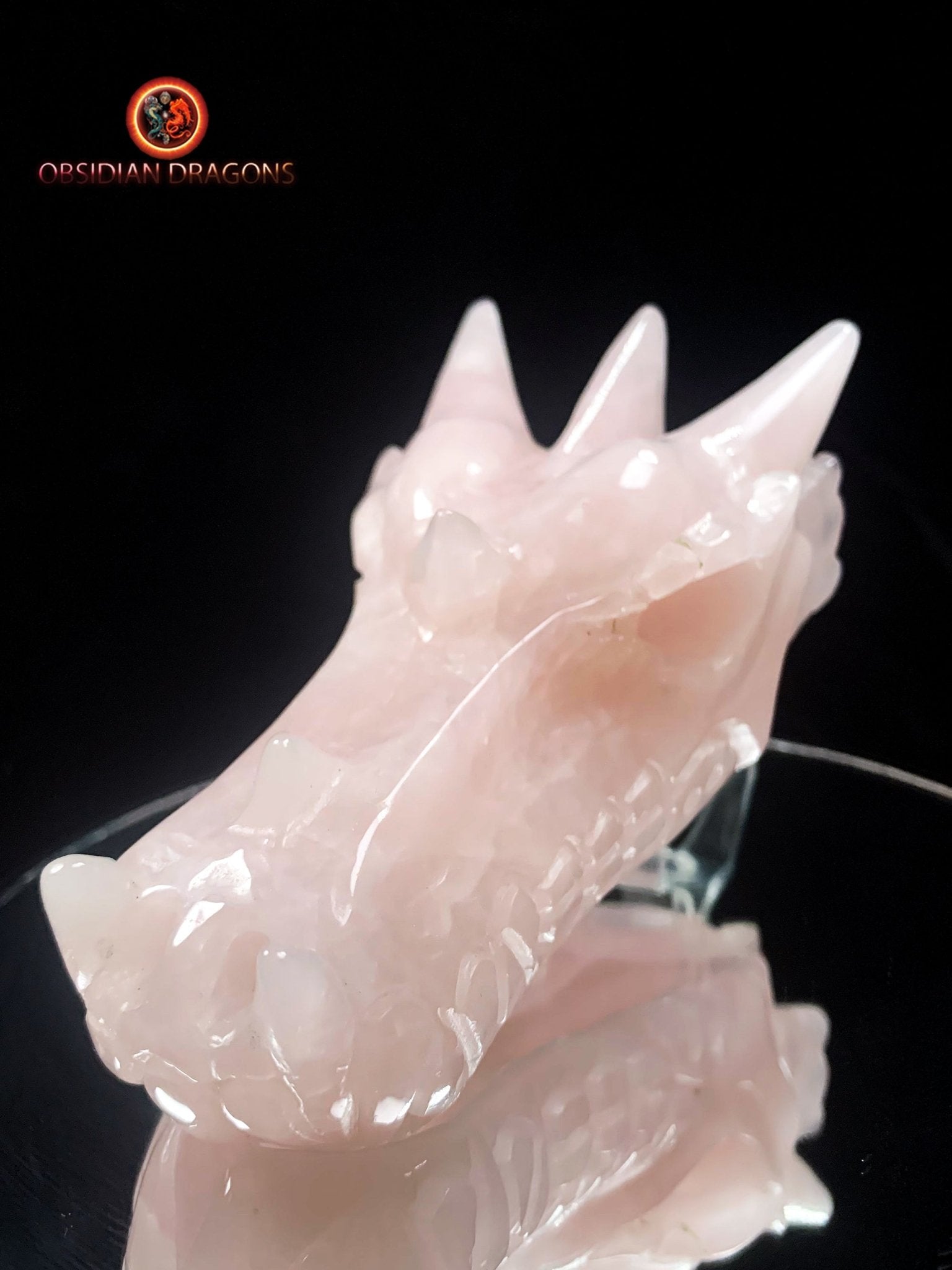 Crâne de dragon- Quartz rose- Unique