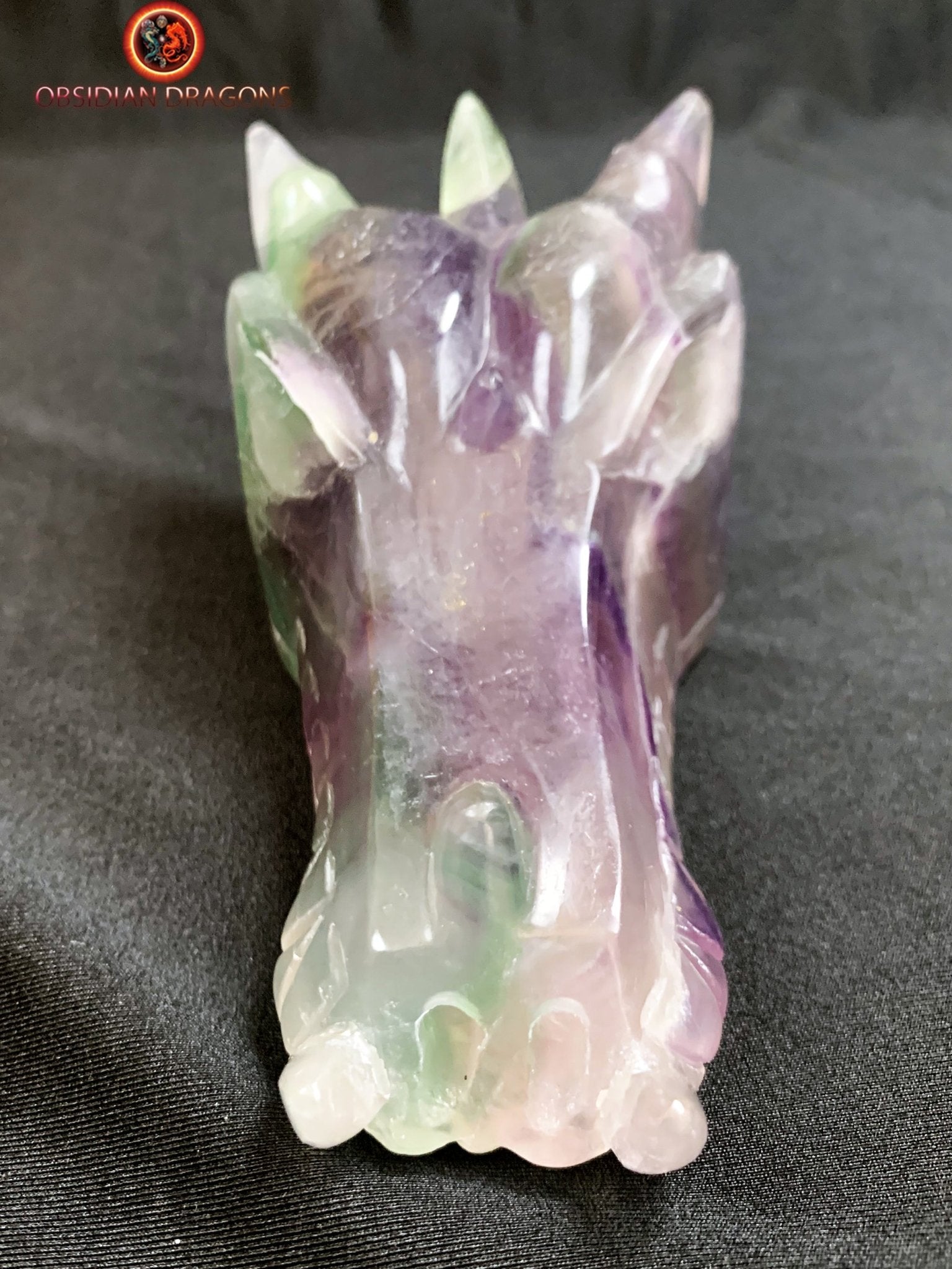 crâne de dragon- artisanal- fluorite- unique