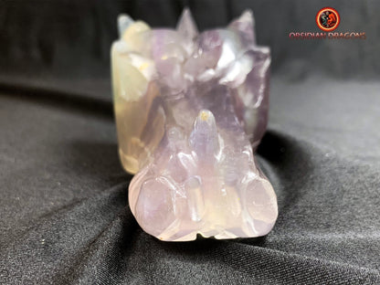 crâne de dragon- artisanal- fluorite- unique