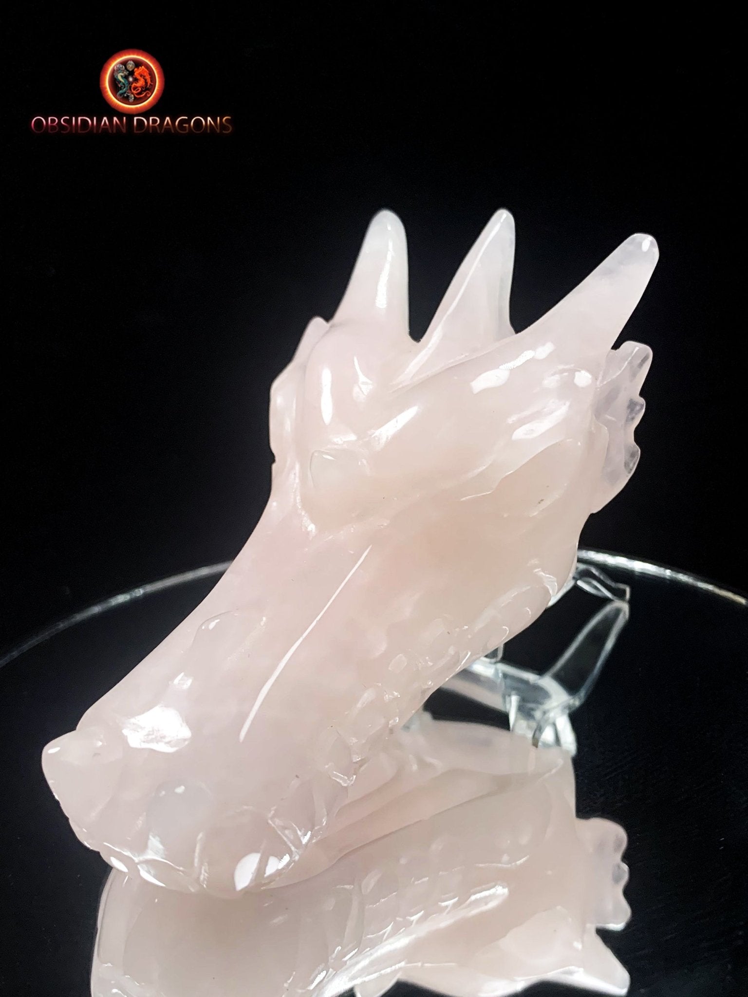 Crâne de dragon- Quartz rose- Authentique