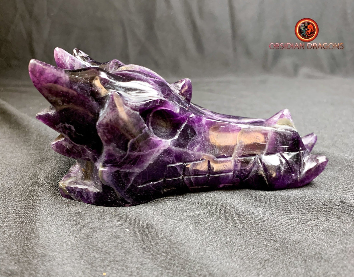 crâne de dragon- artisanal- fluorite- unique