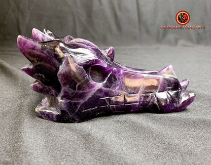 crâne de dragon- artisanal- fluorite- unique