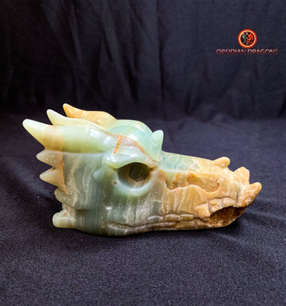 crâne de dragon- artisanal- amazonite- unique