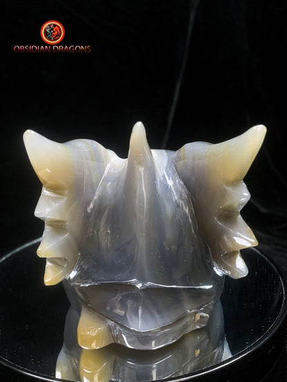 Crâne de dragon- Geode de quartz- Exceptionnel | obsidian dragons