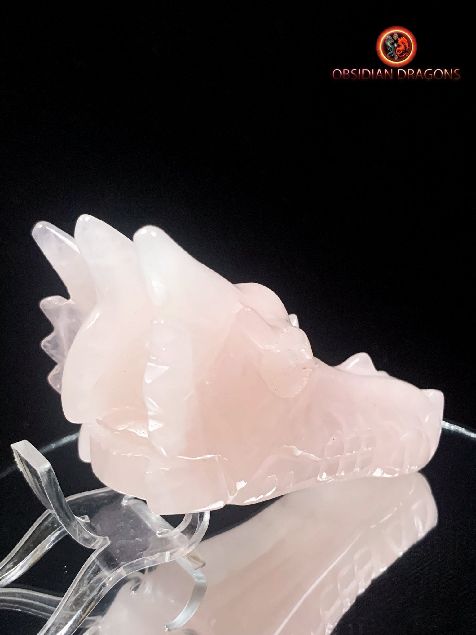 Crâne de dragon- Quartz rose- Authentique