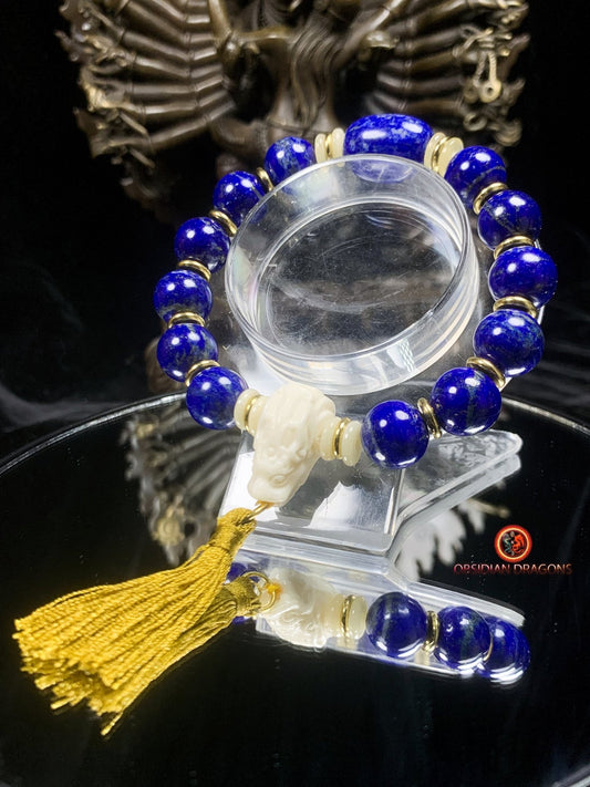 Bracelet en lapis lazuli- Dragon | obsidian dragons