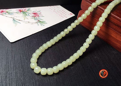 Mala chapelet bouddhiste Prière et méditation 108 perles de jade Nephrite exceptionnel entièrement naturel sans aucun traitement expertisé - obsidian dragon