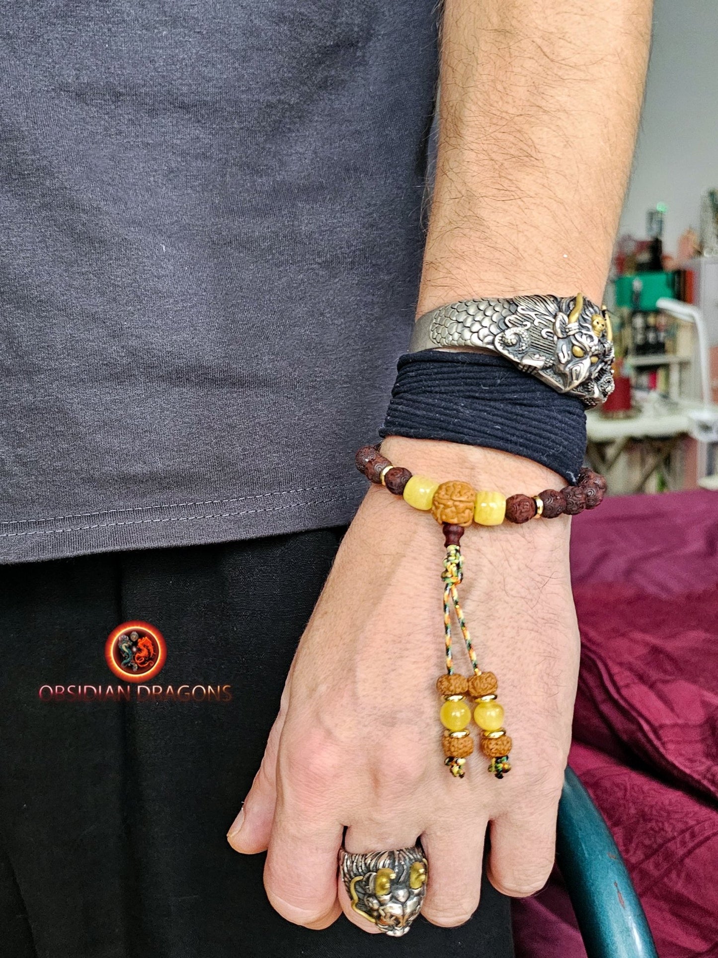 Mala de poignet- Bracelet de prière tibétain