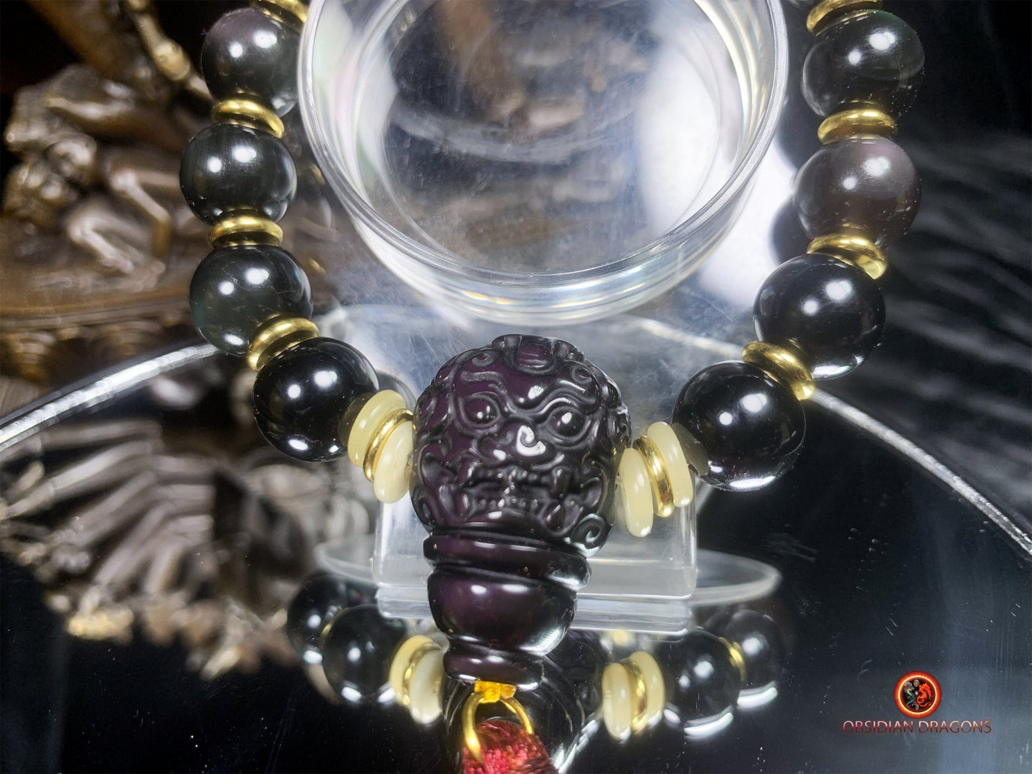 Bracelet en obsidienne oeil céleste- Dragon | obsidian dragons