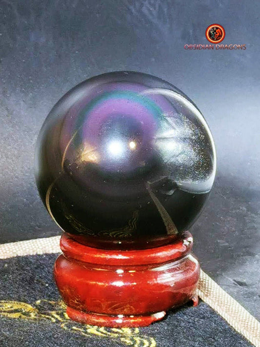 Sphère en obsidienne œil céleste - Unique - rare