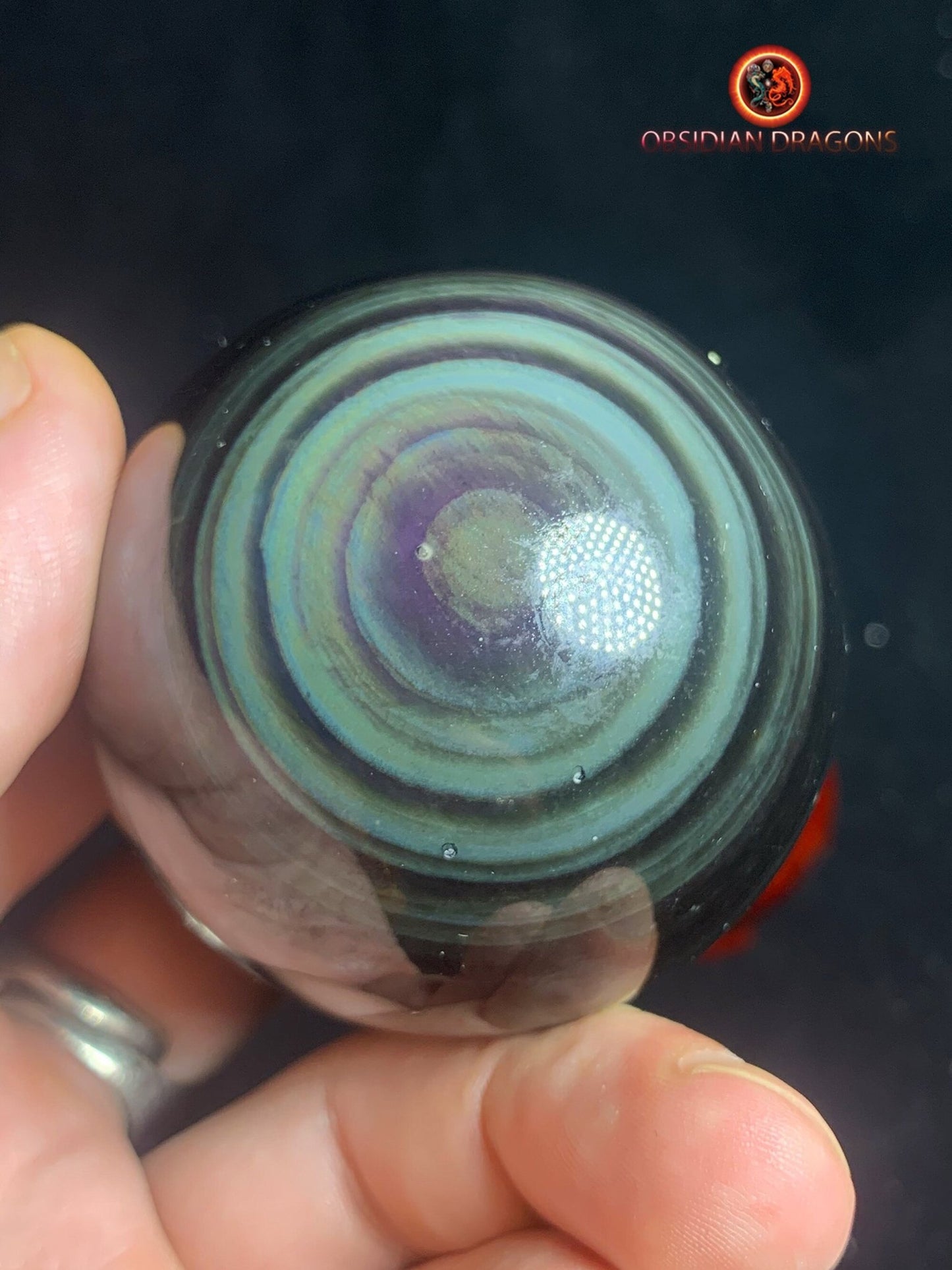 Sphère en obsidienne œil céleste - Unique - 5.75cm