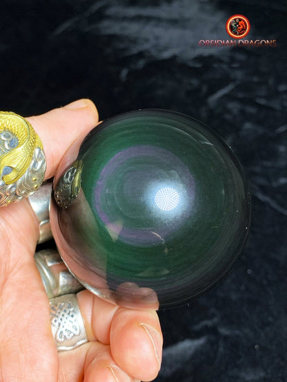 Sphère en obsidienne œil céleste - Unique - 6.50 cm