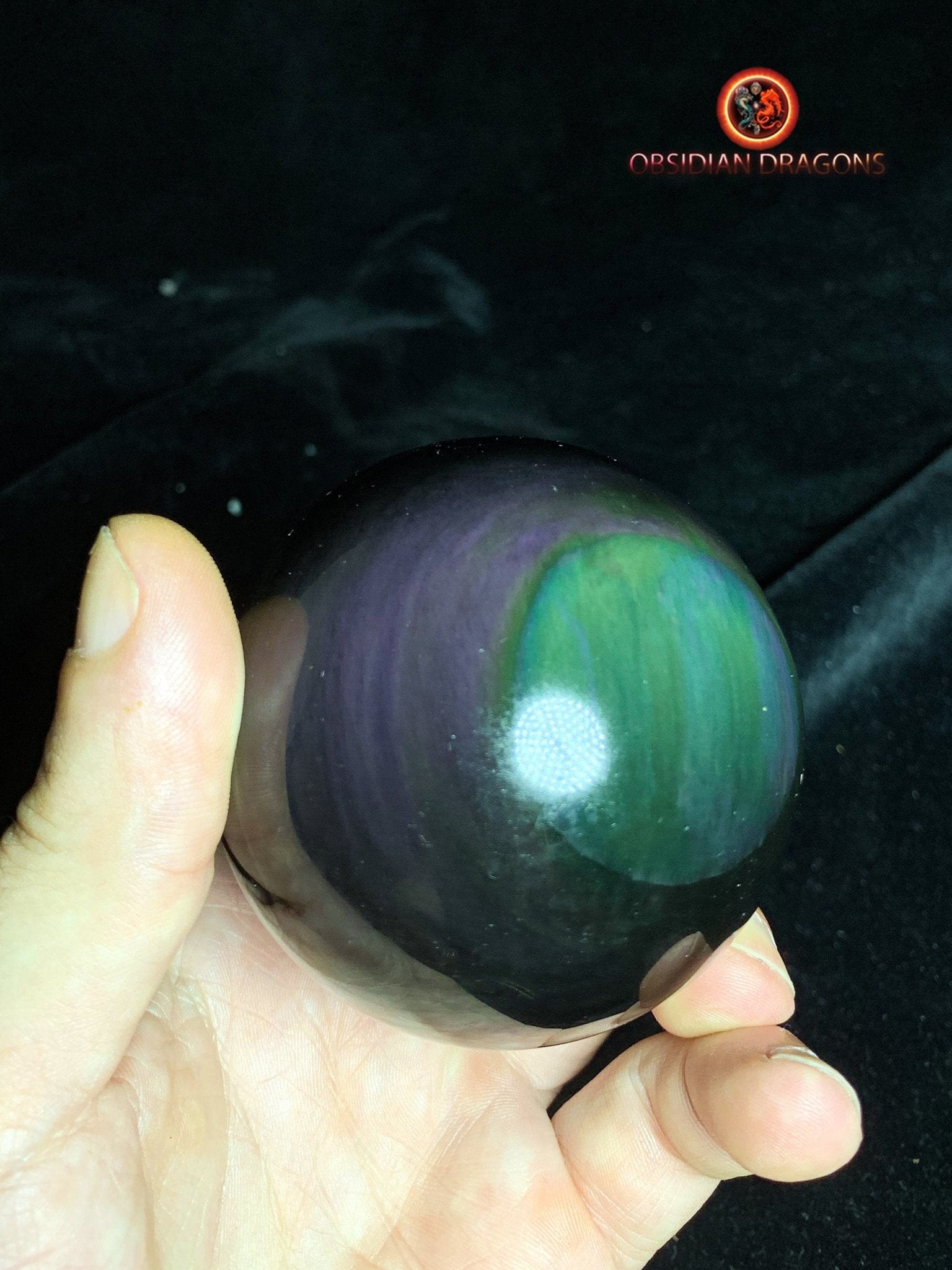 Sphère en obsidienne œil céleste - Unique - 6.78cm