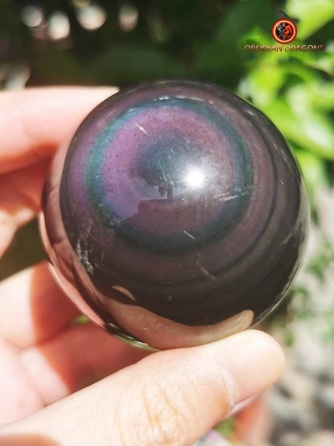 Sphère en obsidienne œil céleste - Unique - rare